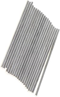Jutagoss Stainless Steel Solid Round Rod Lathe Bar Stock Assorted for DIY Model Car Airplanes 1.5mmx40mm 20Pcs