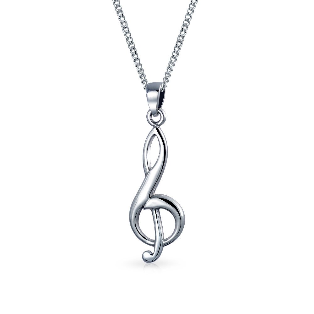 Bling Jewelry Conjunto De Joyas De Plata Esterlina .925 Con Pendientes De Notas Musicales Y Collar Colgante Para Mujeres Adolescentes