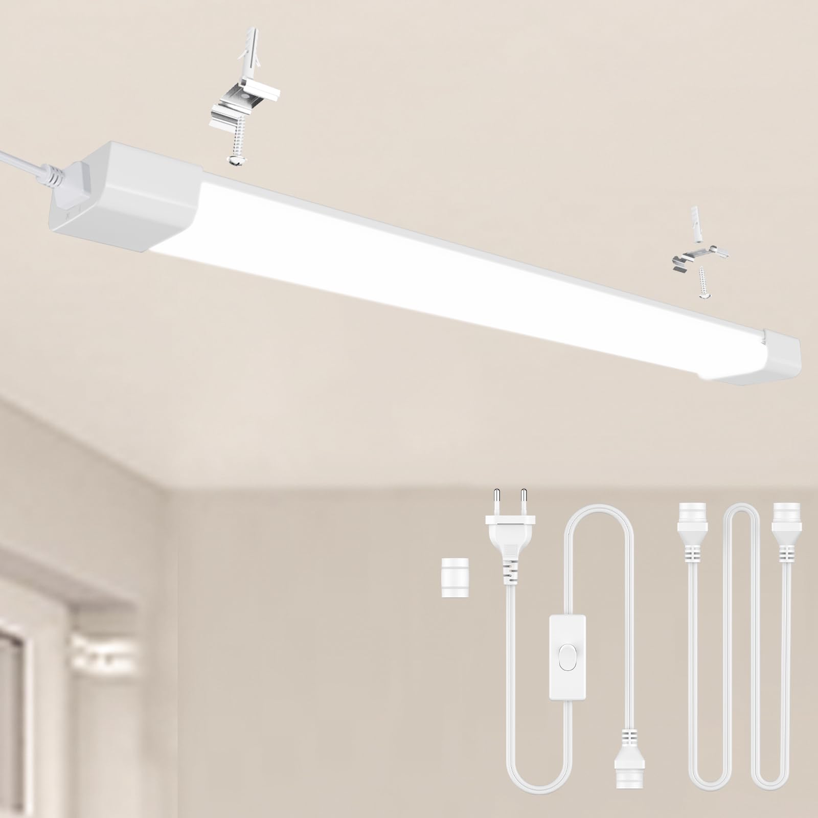 Modlicht LED Feuchtraumleuchte mit Stecker Plug