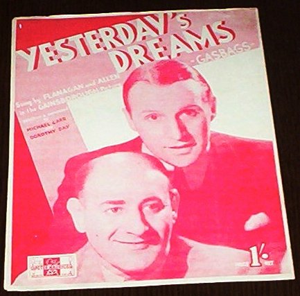 Flanagan And Allen Yesterday s Dreams 1941 Sheet Music Piano Vocal flanagan-and-allen-yesterday-s-dreams-1941-sheet-music-piano-vocal