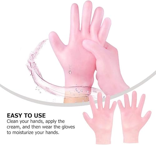 Miniatura 6 de 2 pares de guantes hidratantes blanqueadores anti-secado de belleza manoplas agrietadas manos reparación guantes de noche guantes tratamiento de