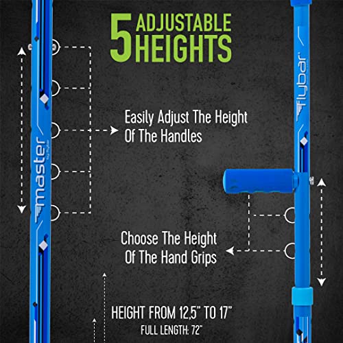 Flybar Master Walking Stilts for Kids – 5 Adjustable Heights, Sturdy, Easy Assembly, Wide Non-Slip Rubber Bottom Tip, Foam Grips, Outdoor Toys for Kids Ages 10+, 200 lbs by Flybar - Image 3