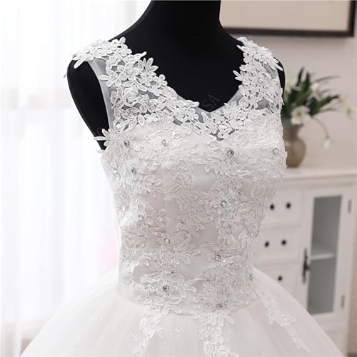 Vestido de Noiva Princesa com Cauda Vestido de Noiva Princesa Rendado com Brilhos Cauda Longa Dispon