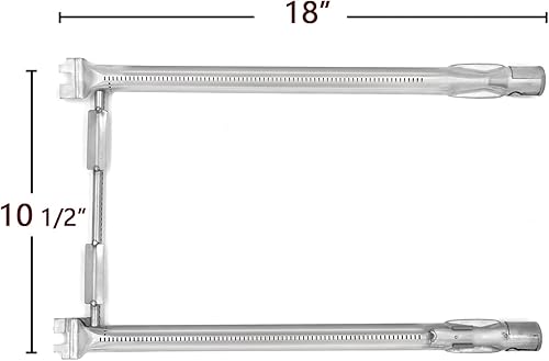 Miniatura 4 de Hongso Rejillas de parrilla de 17.5 pulgadas, barras aromatizantes de 15.3 pulgadas, tubos de quemador de 18 pulgadas, piezas de repuesto para