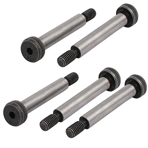 Sourcingmap 5pcs 40Cr Steel Shoulder Bolt 6mm Shoulder Dia 35mm Shoulder Length M5x10mm Thread