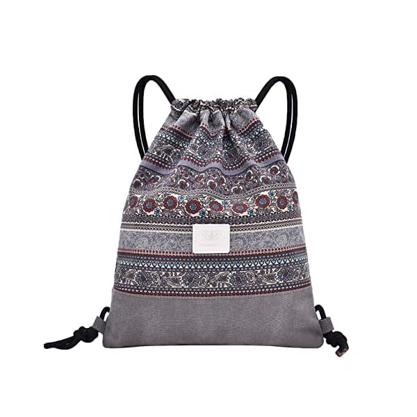 LAKE-OF-FIRE-Drawstring-Bags-for-Yoga-Sport-Gym-String-Backpack-Beach-Bag-Travel-Backpack-for-Women-LightweightGray LAKE OF FIRE Drawstring Bags for Yoga Sport Gym, String Backpack Beach Bag Travel Backpack for Women Lightweight(Gray)