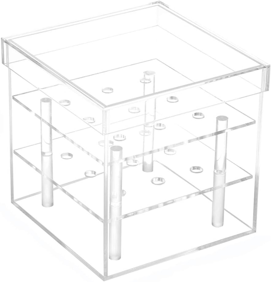 M.M.A Square Acrylic Rose Box/Nice Gift Packaging Box for Storing Flowers,Jewellery (9 Holes Box)