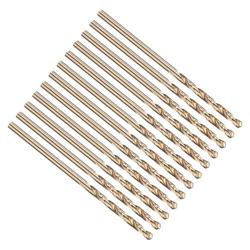 PATIKIL Brocas de 1.8mm Vástago Recto Jobber M35 Cobalto 5% Acero de Alta Velocidad 135° Acabado