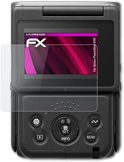 atFoliX Plastic Glass Protective Film compatible with Canon PowerShot V10 Glass Protector, 9H Hybrid-Glass FX Glass Screen Protector of plastic