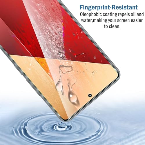 Image of Premium Tempered Glass Screen Protector Compatible For Redmi Note 13 5G / Note 13 Pro 5G Cellphone (6.67 Inch,Pack Of 1)|Edge To Edge Coverage Full Protection With Installation Kit