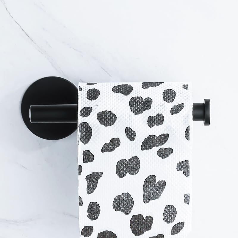 黒強粘着トイレットペーパーホルダー浴室アルミ合金ティッシュロールホルダー壁掛けキッチンアクセサリーディルなし 【APNWNFAGKF】