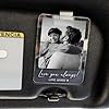 Valentine’s Day Gift for Him Her - Personalized Photo Car Visor Clip, Custom Gifts for Dad, Boyfriend, Husband, Customized Drive Safe Picture Gift, Car Accessories Sun Visor Clip #2