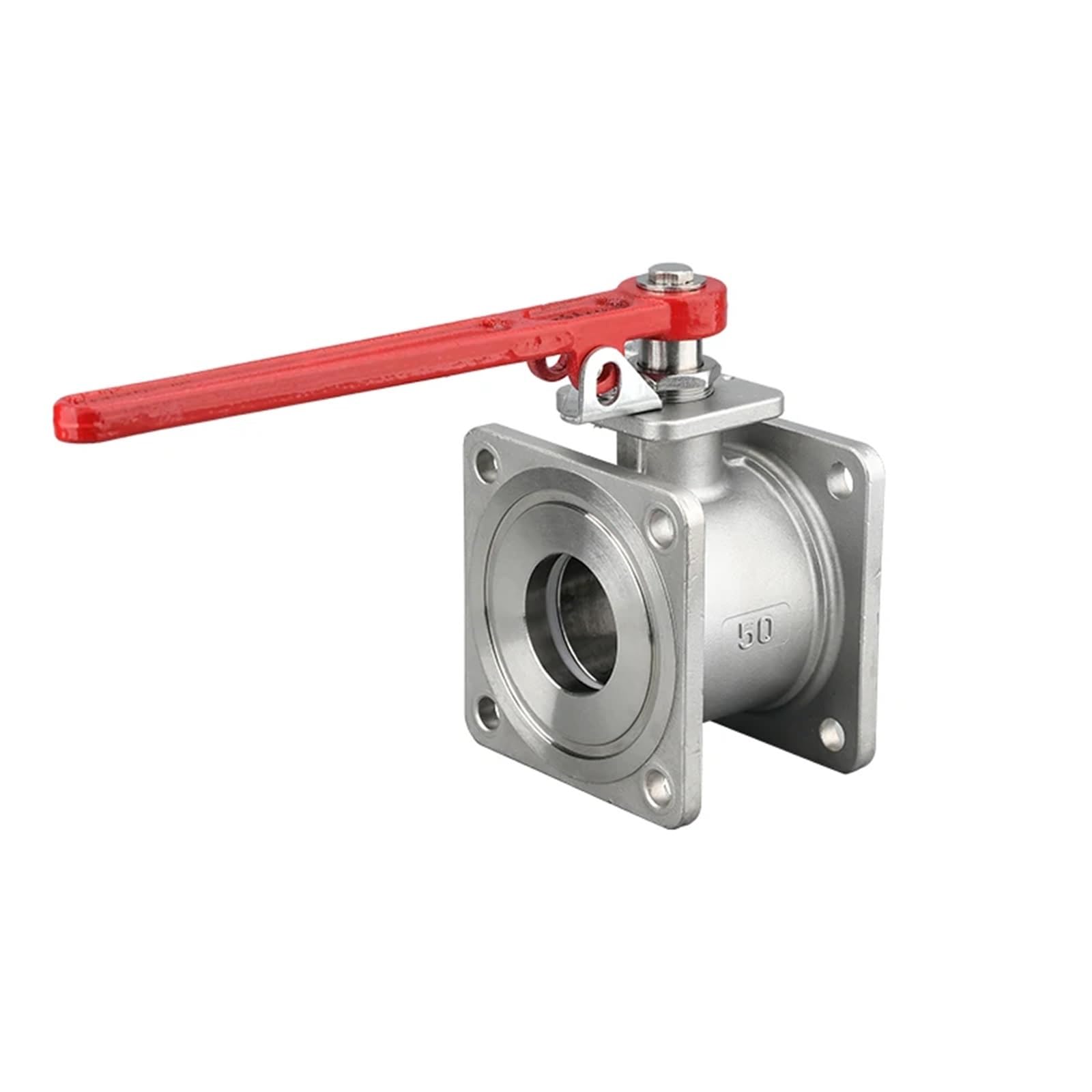 JNURGWLYH Stainless Steel 304 Square Flanged Ball Valve Shut Off Valve DN50/DN65/DN80/DN100(DN50)