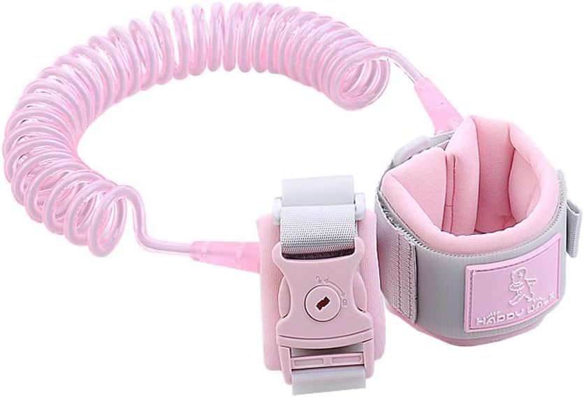 迷子防止紐 ハーネス セーフティ 子供 紐 お散歩 旅行 お出かけ用 ベビー キッズ 丈夫 安心 安全 きつくない ベルクロ ピンク ミントグリーン おしゃれ 2ｍ伸縮ロープ ロック付き 手首360度回転でき ピンク Firehouse Com Co