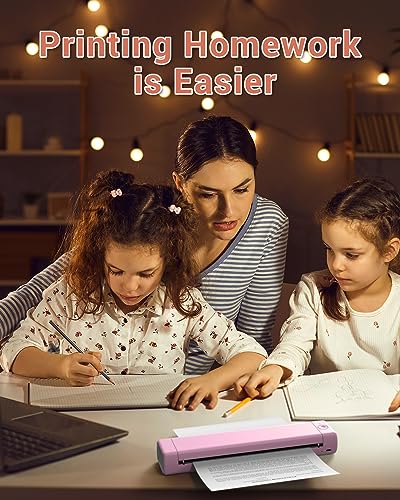 Image of Phomemo Portable Printers Wireless for Travel, M08F Thermal Bluetooth Printer Support for 8.5 inchx11 inch US Letter, Small Inkless Printer Compatible with iOS, Android, Laptop for Car, Office, Home