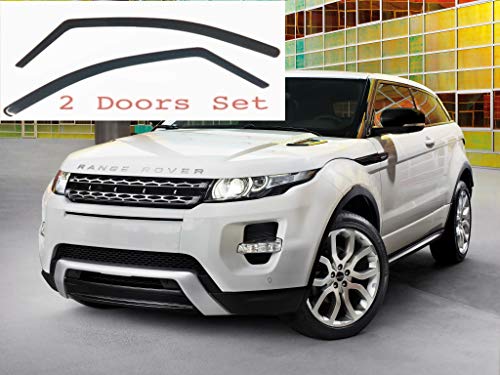 2x Deflectores de Aire Compatible con Range Rover Evoque L538 2011-2018 Mk1 3 Puertas Crossover SUV Derivabrisas protección sol lluvia nieve viento Vidrio acrílico PMMA de primera calidad