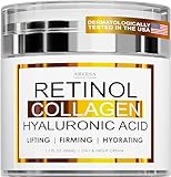Retinol Cream for Face - Face Moisturizer with Collagen Cream and Hyaluronic Acid - Anti Aging Eye Face Cream Day and Night Facial Cream - Hydrating Wrinkle Cream for Women and Men - Neck & Décolleté