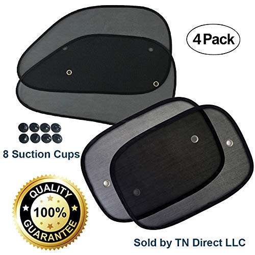 ComfoBee Upgraded Car Window Sun Shade No Suction Cups Needed - Block UV Rays from Sun - Skin Protection for Kids, Pets, and Humans - Keep Your Car Cool - Easy Installation (Sides)