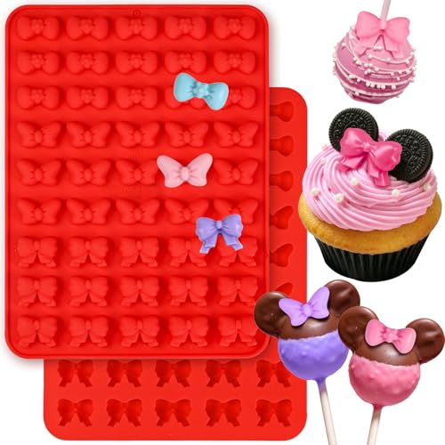 90-Cavity Mini Bow Chocolate Molds Bow Silicone Mold for Chocolate