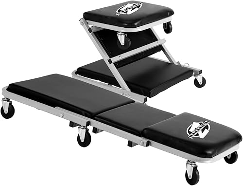 Pro-Lift 300 Lbs Mechanic Creeper 2 en 1 Asiento plegable de enredadera