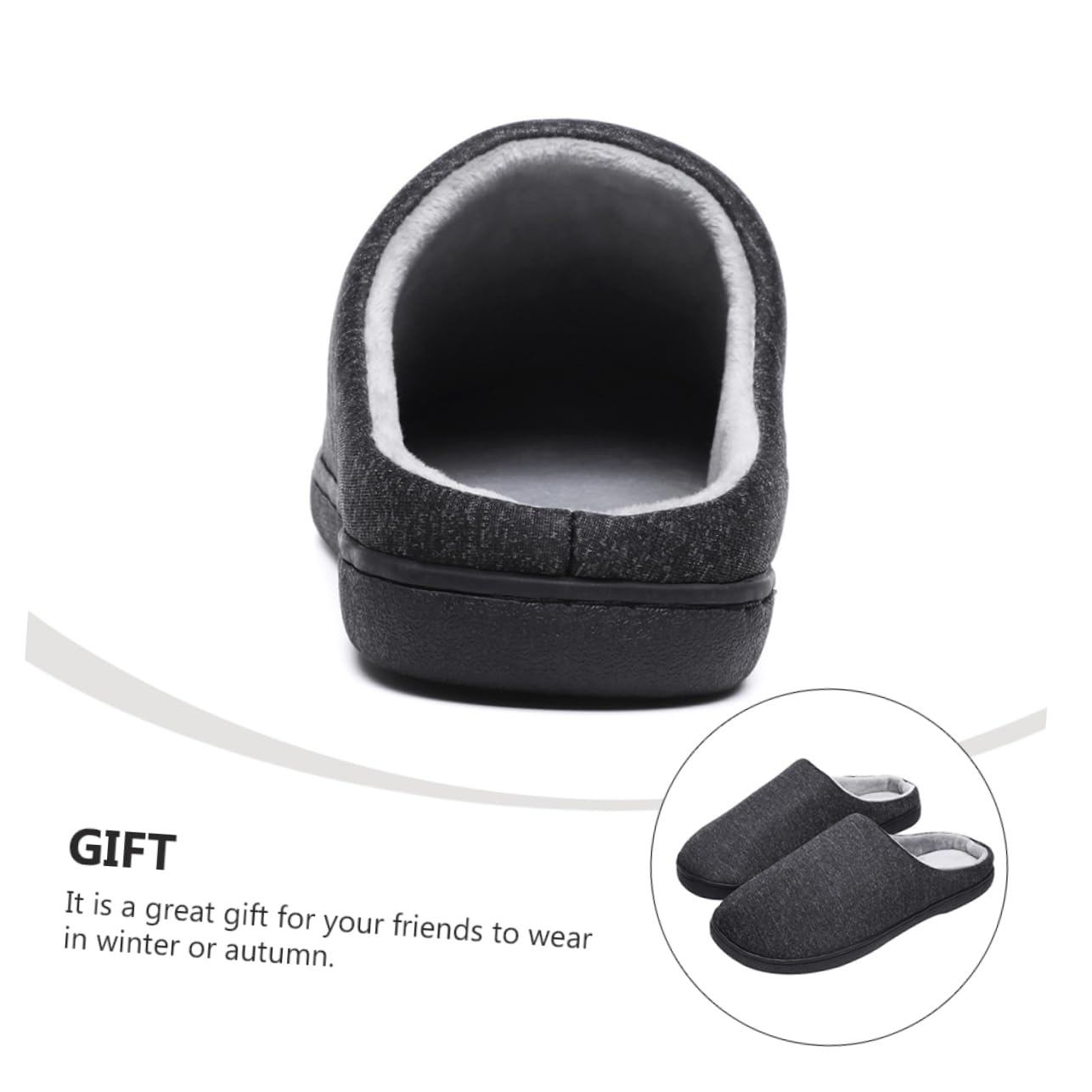 Pantofole Da in Cotone Da Donna Pantofole Sfocate Da Donna Da Ragazzo Pantaloni Da Uomo Diapositiva Invernali Da Pelose Black