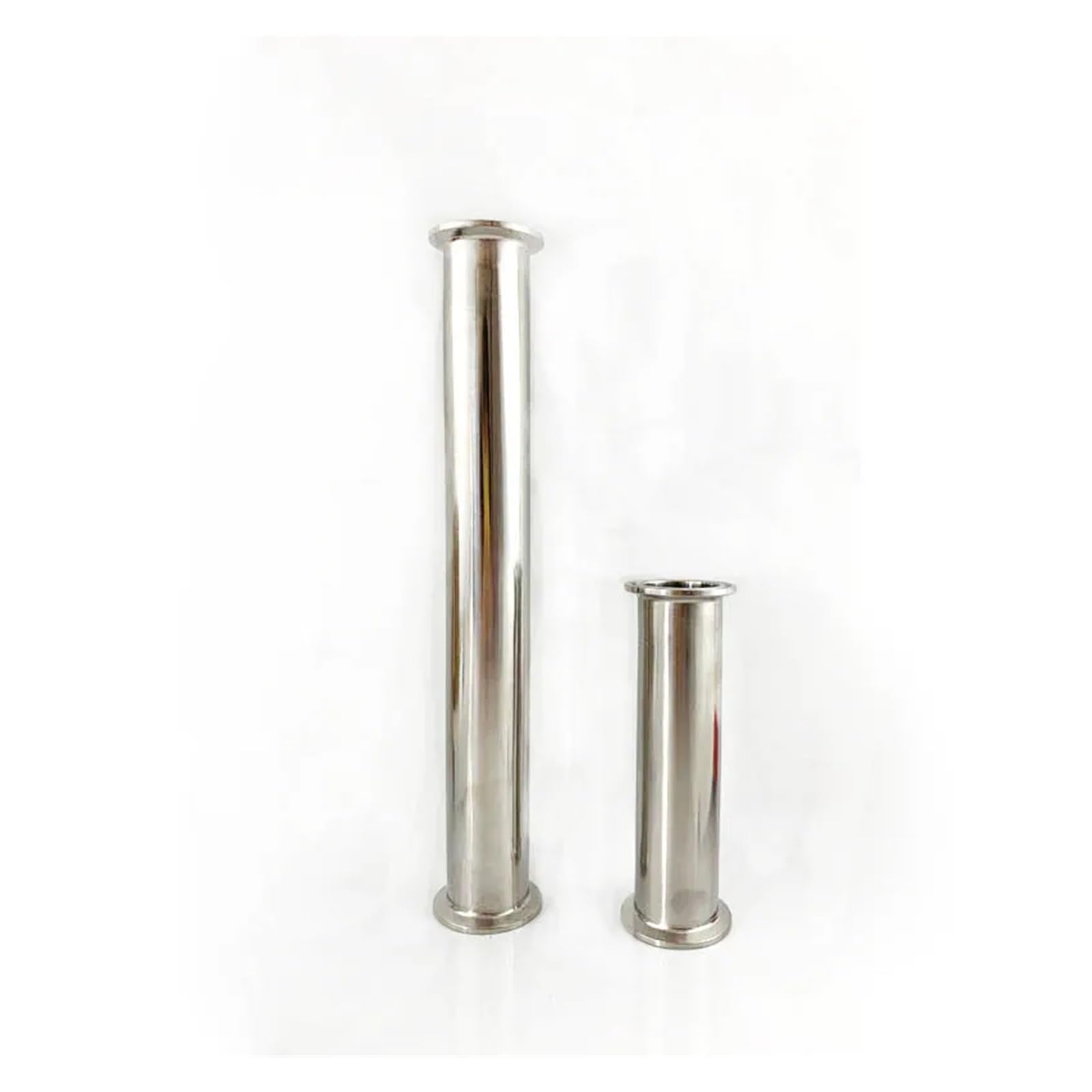 Virola for Tubo de Carrete de 2" de diámetro Exterior de 51 mm, Brida de 64 mm, Junta de PTFE y Accesorios de tubería de Triple Abrazadera, Longitud de 4"/6"/8"/12"/18"/24"(458)