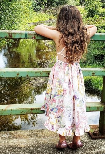 Image of Angel&tribe Girl Long Sleeve Printed Dress Casual T-Shirt Nightgown Cartoon Dinosaur 100% Cotton