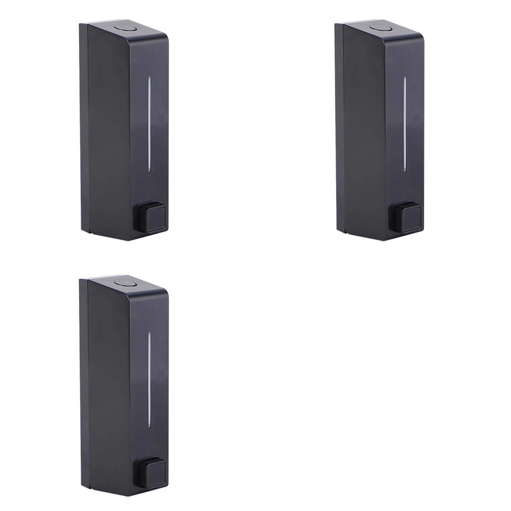 Aundhegrtt 3X Wall Mounted Manual Soap Dispenser, Liquid Hand Soap Container for Bathroom, Toilet, Hotel, Commercial Use
