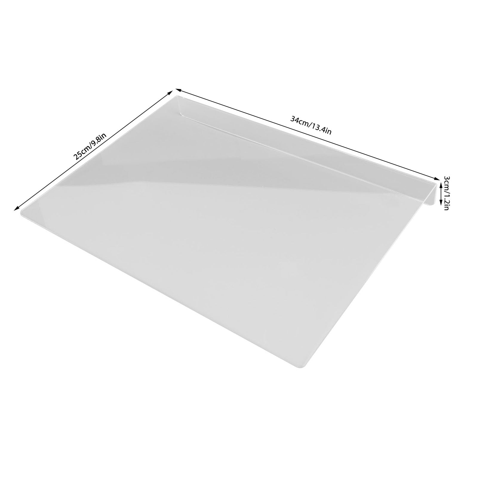 Tabla de cortar, tabla de cortar acrílica transparente para encimera, tabla de cortar reutilizable con borde de mostrador, tabla de cortar antideslizante para utensilios