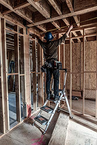 Little Giant Ladder Systems 10410BA Safety Step Ladder Four Step with Bar, 2 x 11-Inch