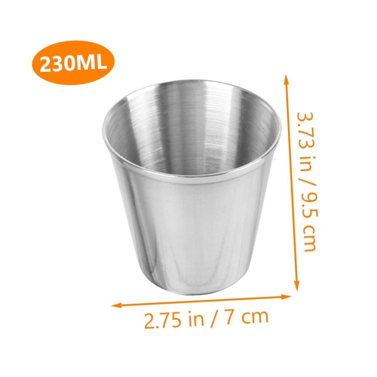 COLLBATH 5pcs Stainless Steel Individual Sauce Cups Versatile Dipping Cups for Condiments Dressings and Dips for Parties Banquets and Afternoon Tea Capacity