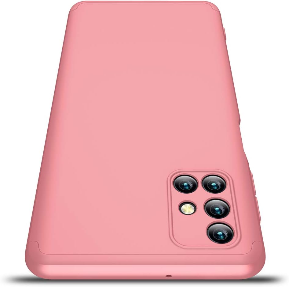 Funda para Samsung Galaxy M31s 360 grados Slim fina Antigolpes +Cristal Templado Carcasa Funda Compatible con Samsung Galaxy M31s dura rigida ultrafina Armor completa Mate Case Cover Oro rosa
