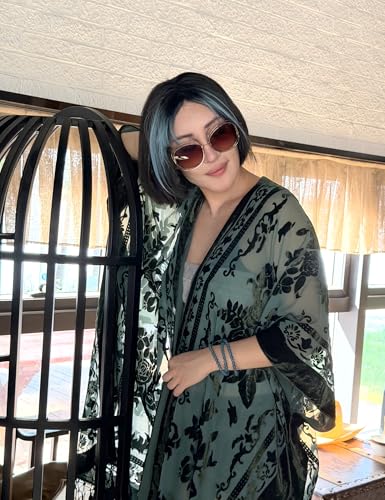 Image of MJ SERECA Women's Casual Long Velvet Kimono