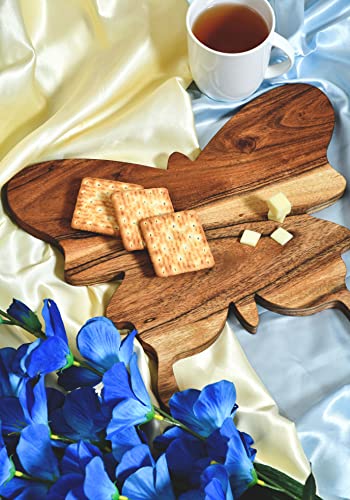Tabla de cortar de madera Acacia con mango curvo miniatura 3