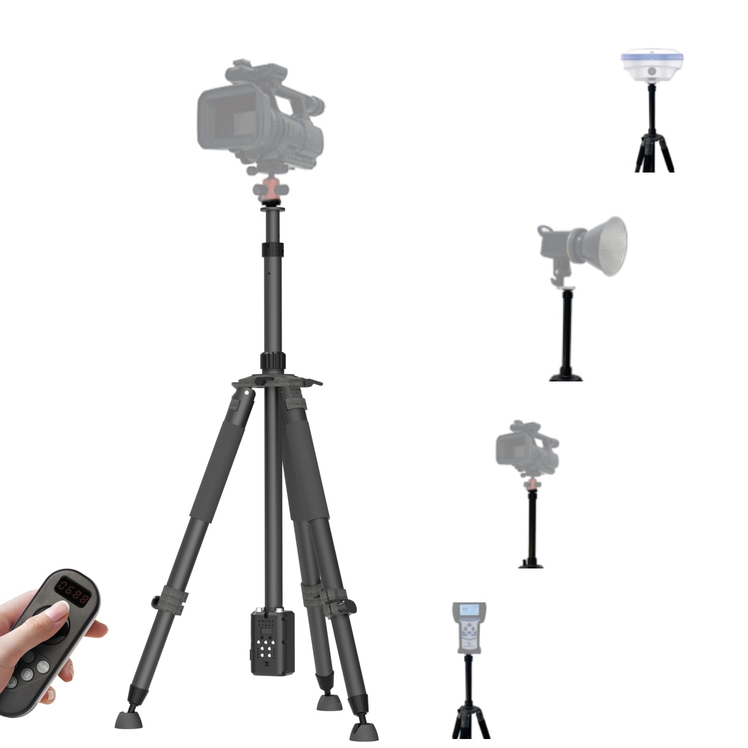 ZIFON RTP500 - Treppiede elettrico monoasse per motore | alluminio, corsa da 495 mm, precisione di 0,1 mm, 8 livelli, telecomando da 40 m, batteria V-Mount, portata 4 kg, time-lapse