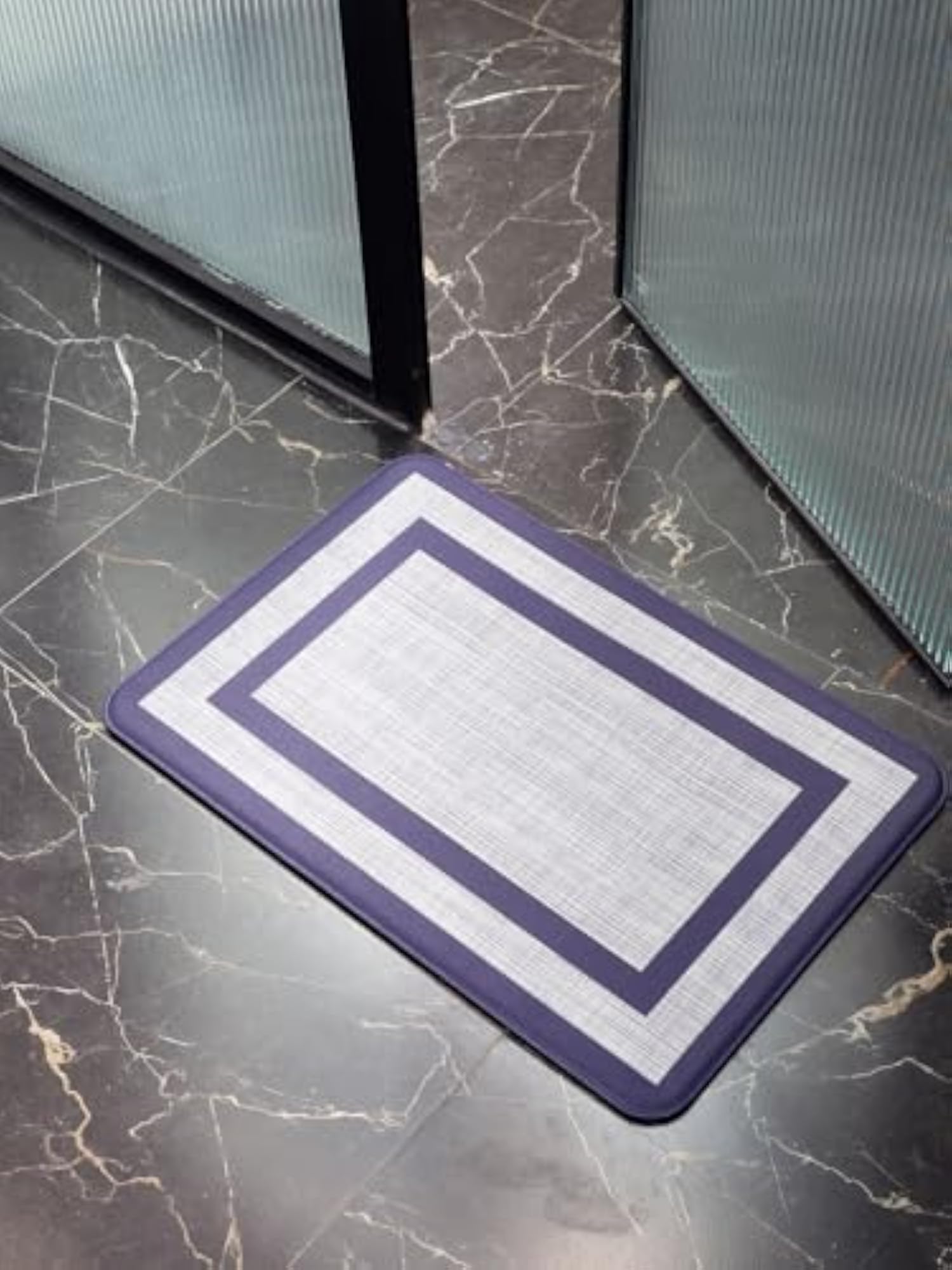 Anti-Fatigue Kitchen Mat, Grey Border Design