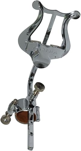 Atril marcha corneta con argolla abierta Niquelado. Tamaño: Normal