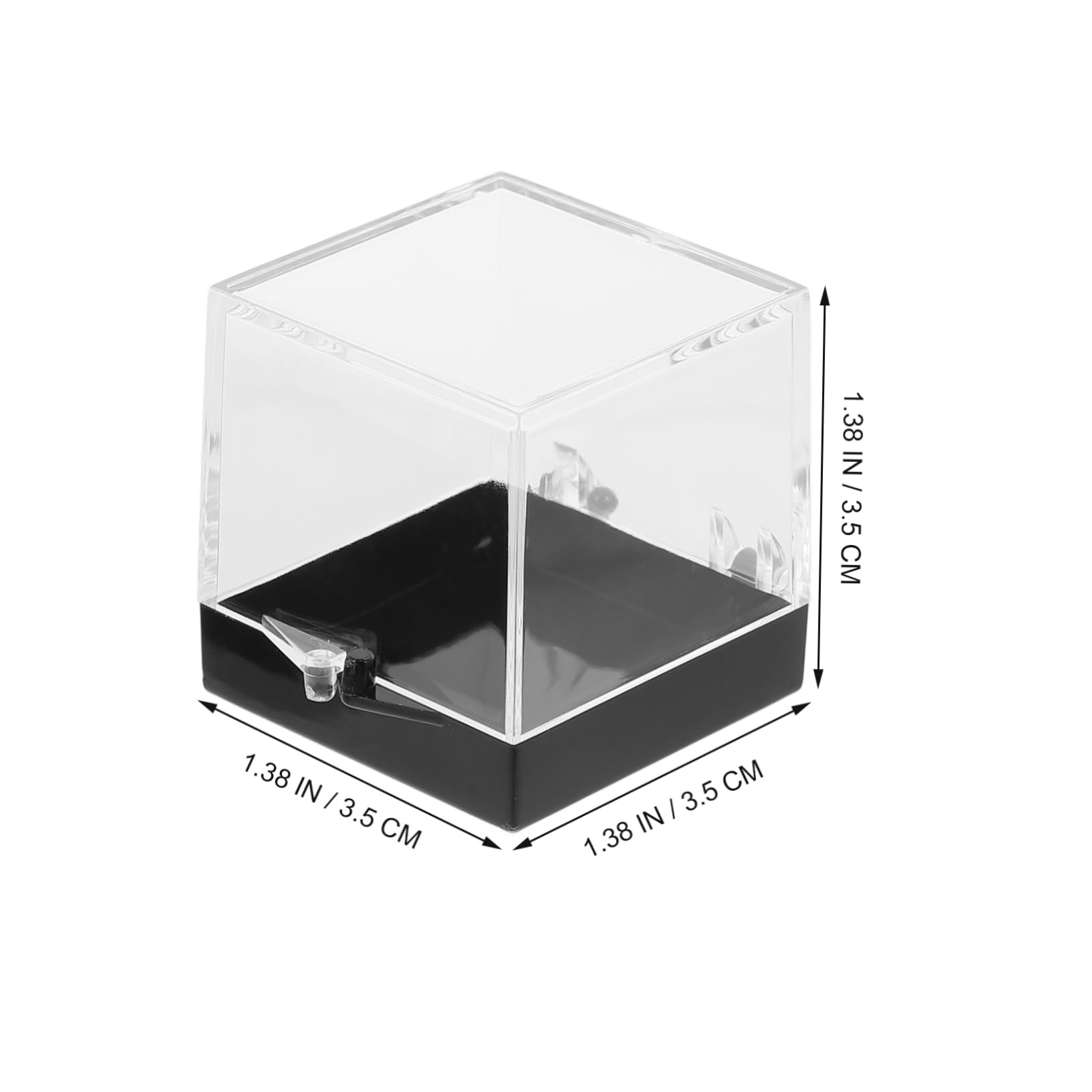 VICASKY Mineral Specimen Display 6pcs Rock Display Case Black Background Storage Containers for Rock Specimens