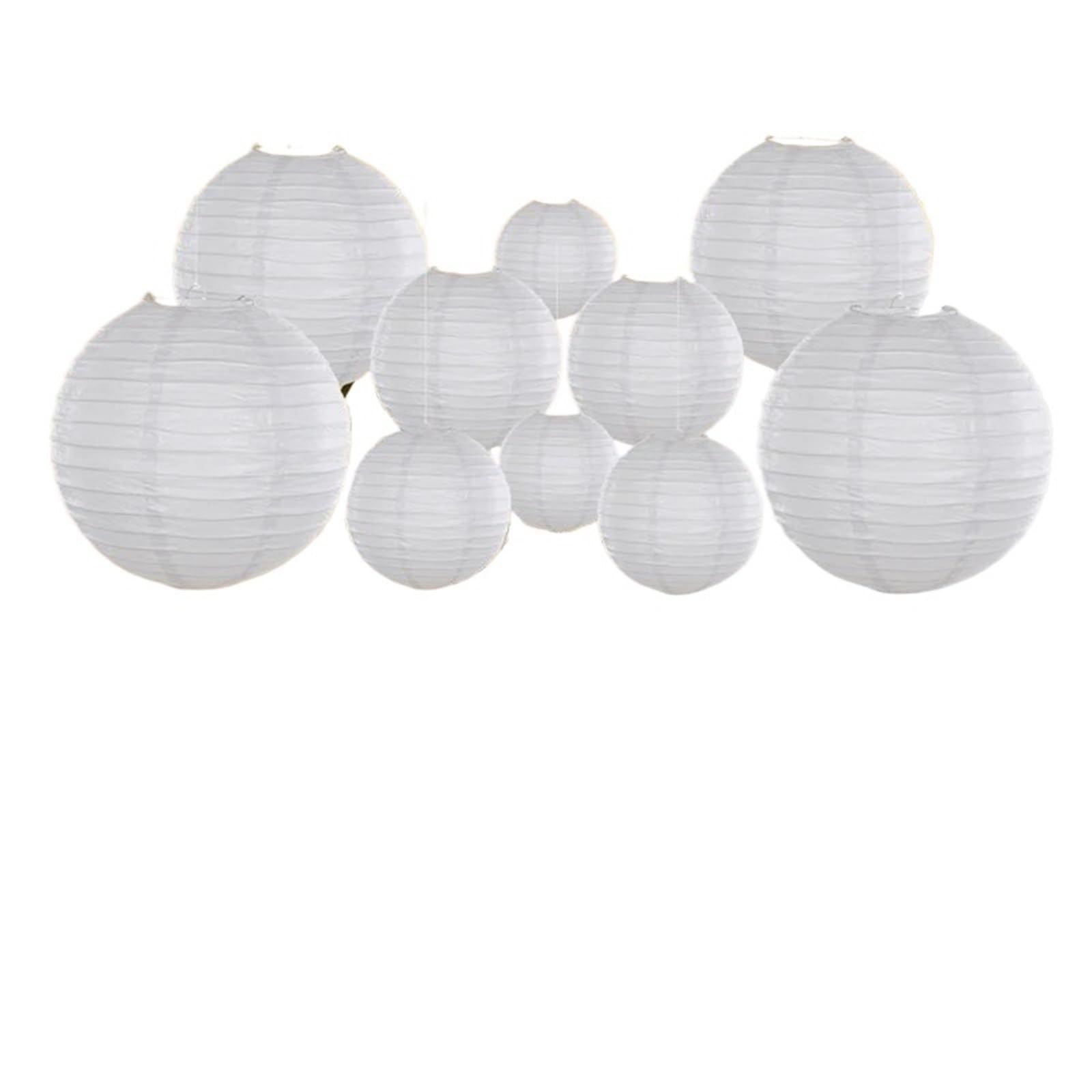 24pcs Round Chinese Paper Ball Lampion Hanging White Wedding Decoration Lantern Lampshade Birthday Party Favor Decor for Party