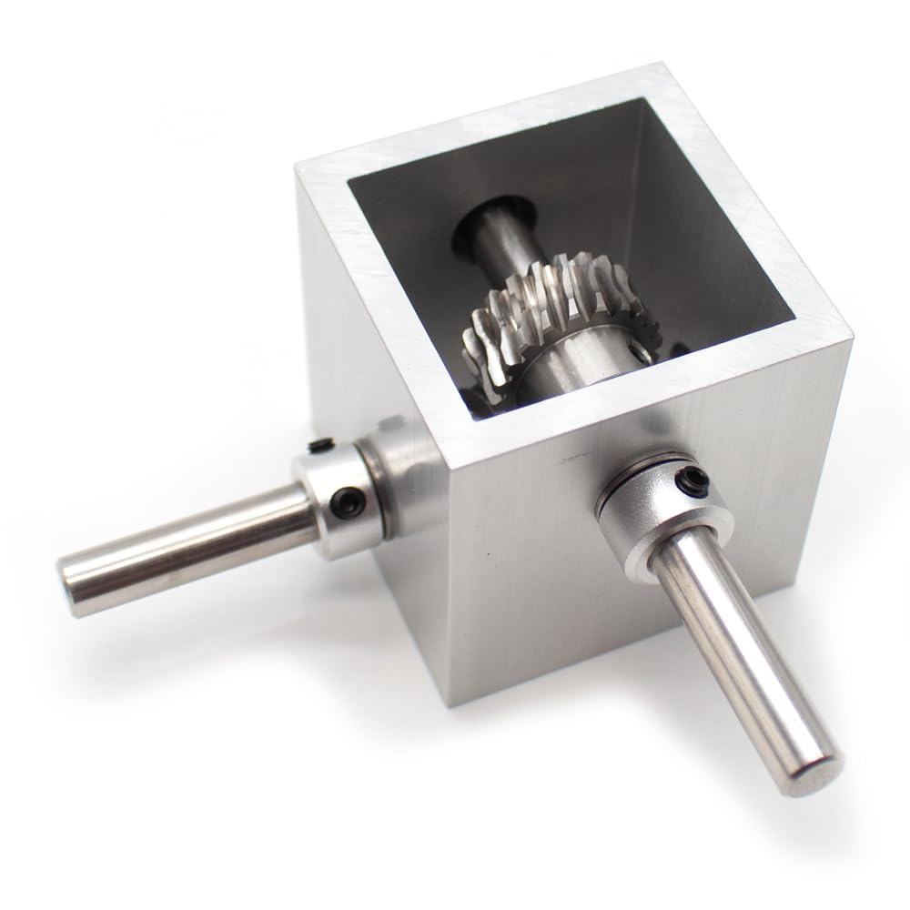 Toplionace Caja de Engranajes de Tornillo Sin Fin de Turbina, Caja Inversa de ángulo Recto, Reductor de ángulo de 90 Grados, Dispositivo de Esquina de 8mm, Sin Bloqueo Automático