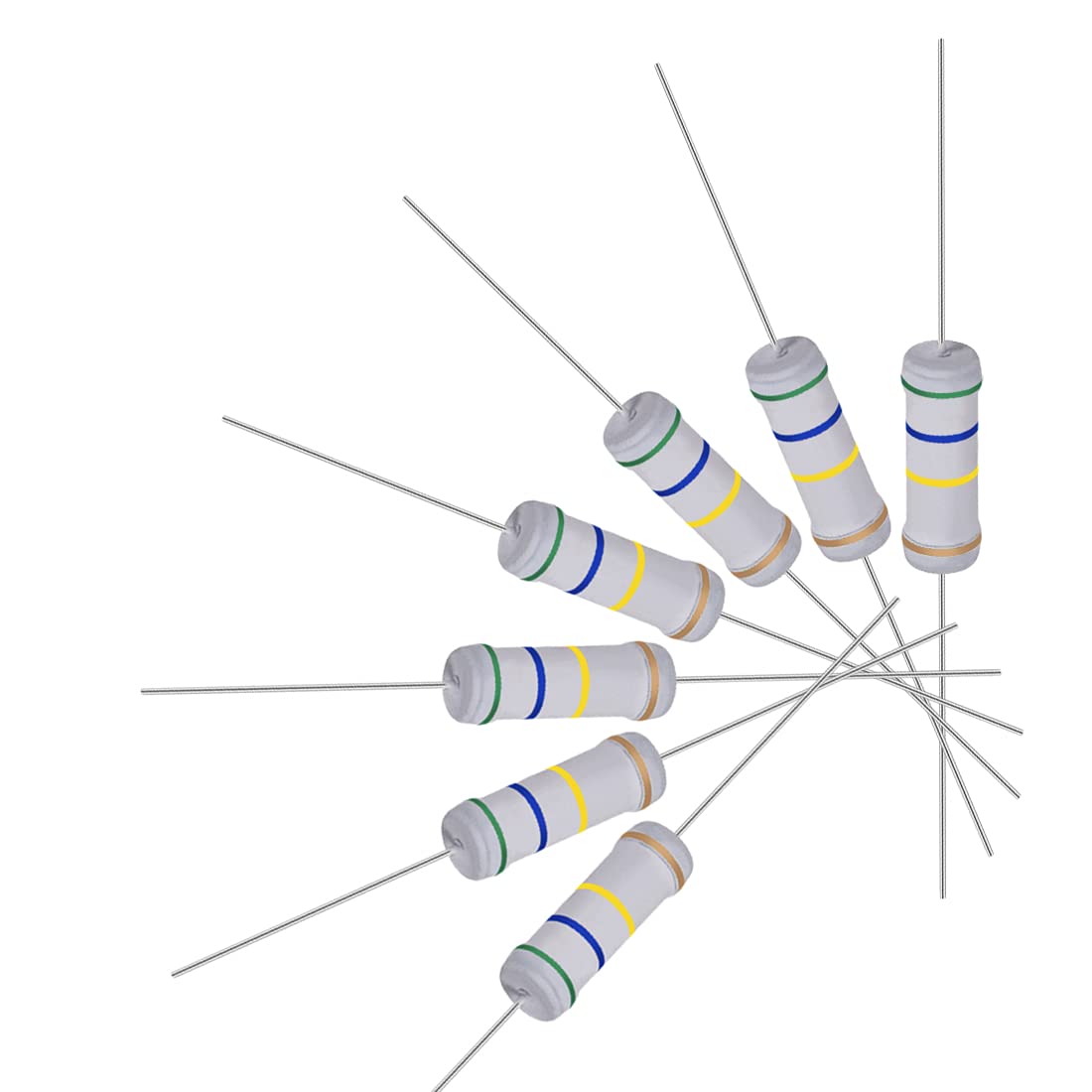 20-Pack 9.1K Ohm Resistors - 3W Metal Oxide Film For Electronics Projects