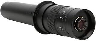 Industrial Camera Lens, 300X Magnification C-Mount Lens 25mm Zoom Magnifying Lens for Industrial Microscope Camera