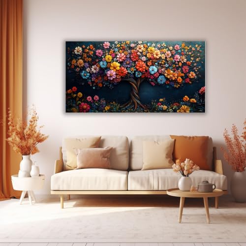 Lienzo de árbol corazón para pared de dormitorio romántico y boho 2