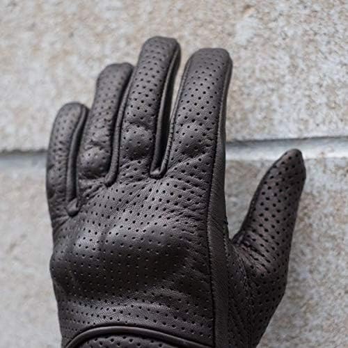 Miniatura 4 de HWK  Guantes de cuero para motocicleta para hombre, motocross, motocicleta, táctica, motociclista, para conducir, carreras