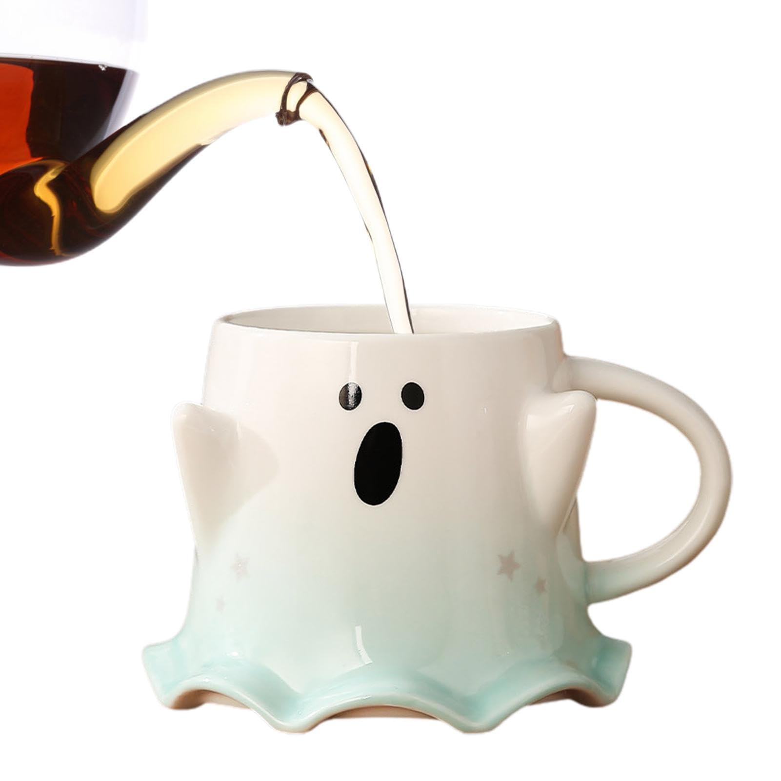 Suphyee Halloween Spooky Ghost Mug | Ceramic Ghost Coffees Mug,Halloween Ghostface Mug,Perfect for Halloween Decor and Best Gifts For Coffee Lover