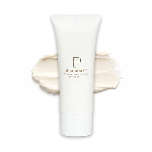 Personal Touch ThatMatt Oil-Control Hybrid Sunscreen SPF 50+ PA++++ | Blue Light, Infrared & Pollution Protection | Non-Comedogenic | Zinc Oxide & Titanium Dioxide | Matte Finish | UVA PF 17 | 50 g