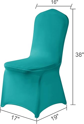 Vista 57 de Funda de elastano para silla, 12 unidades, fundas para silla, fundas para sillas de sala de estar, funda extraíble lavable y elástica para silla