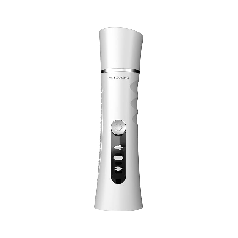 Lixador de Unhas para Cães e Gatos BALMONI com LED, Recarregável e de Baixa Vibração, Branco