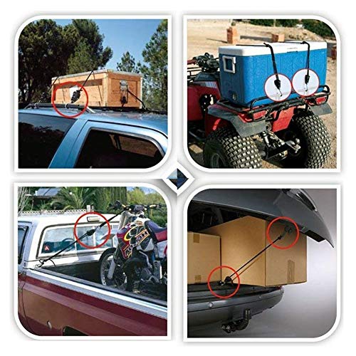 Newcod Rope Tie Downs, 1/4" X 10Ft Straps Heavy Duty Adjustable Pulley Rope Clip Hanger For Kayak Canoe(2-Pack) #TOP1