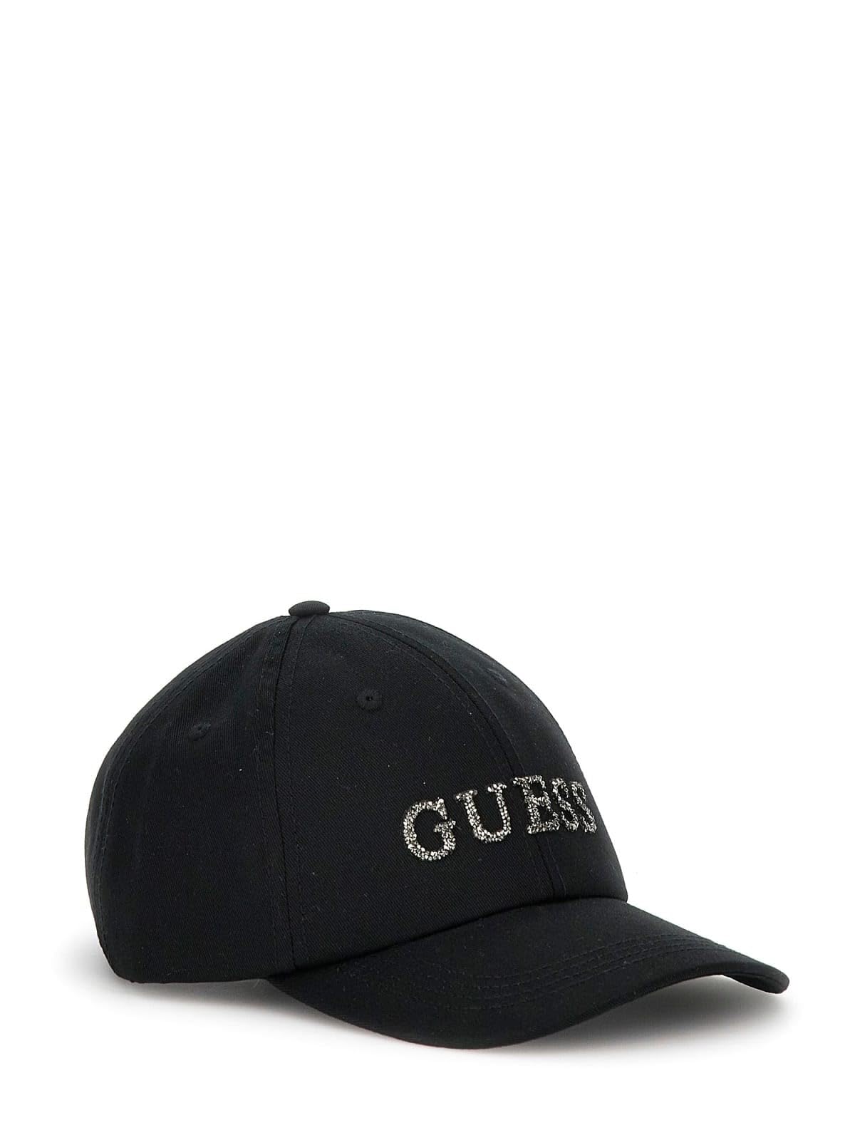 GUESS Gorra de béisbol de gabardina lisa BLA – Black One Size